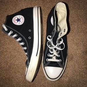 Black high top converse